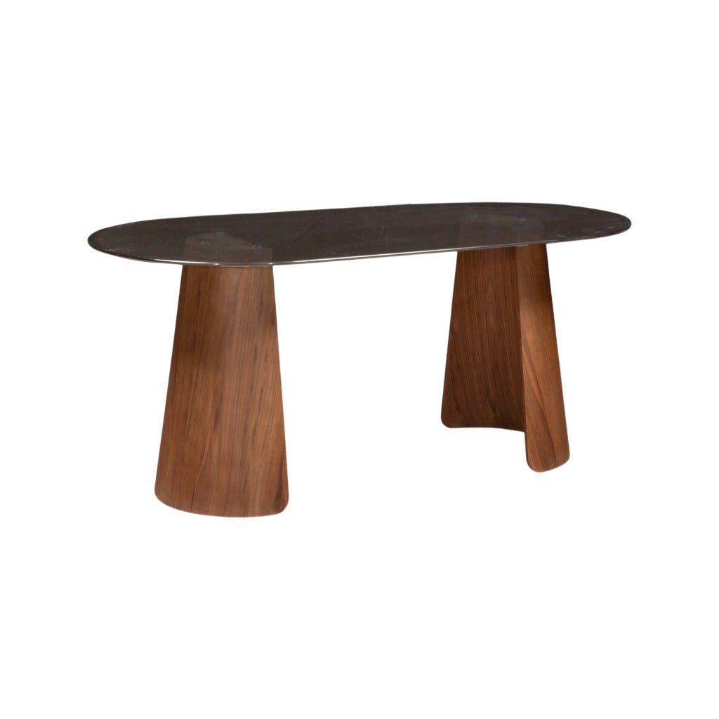 Mesa De Comedor Marrón Rafiki 210X100X76Cm
