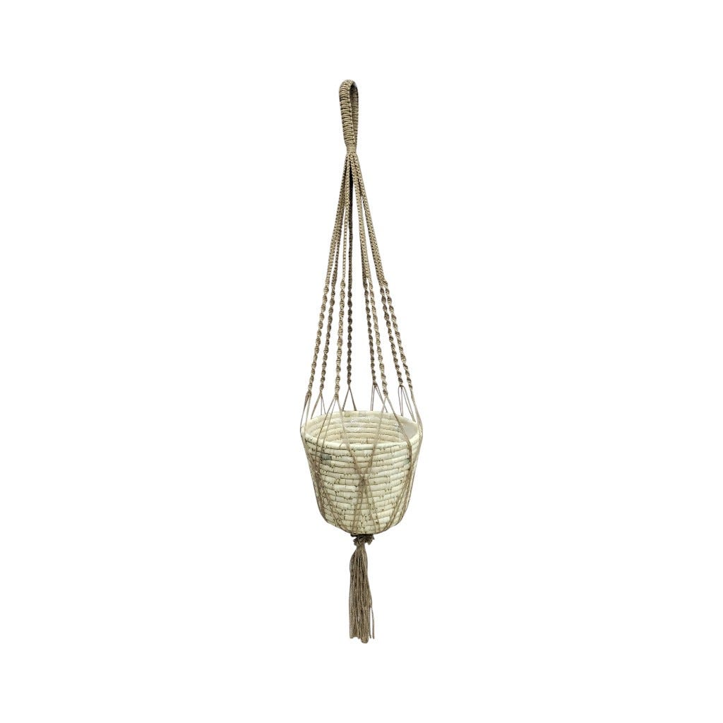 Cesta Colgante Para Plantas Marrón 20X16Cm