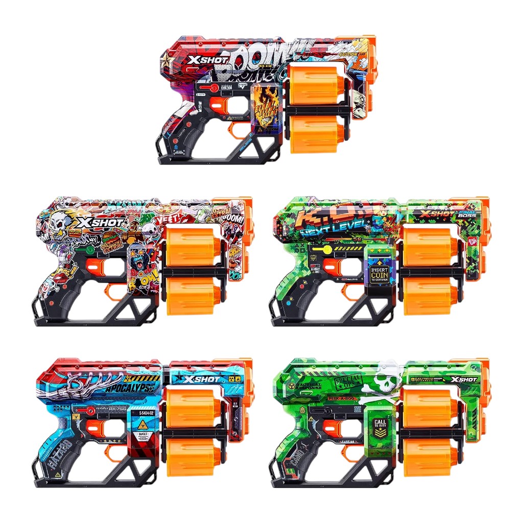 Lanzador De 12 Dardos X-Shot Skins Surtidos
