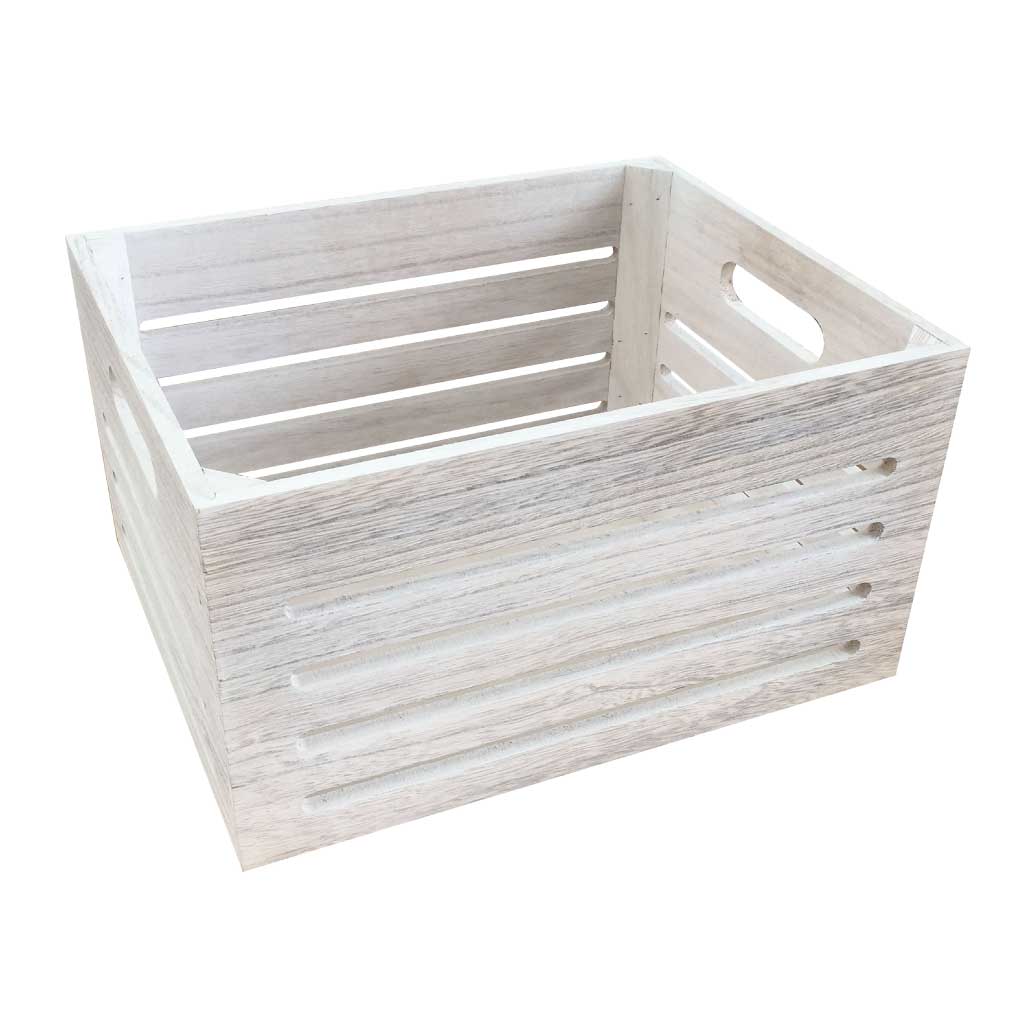 Cesta de Madera Blanca