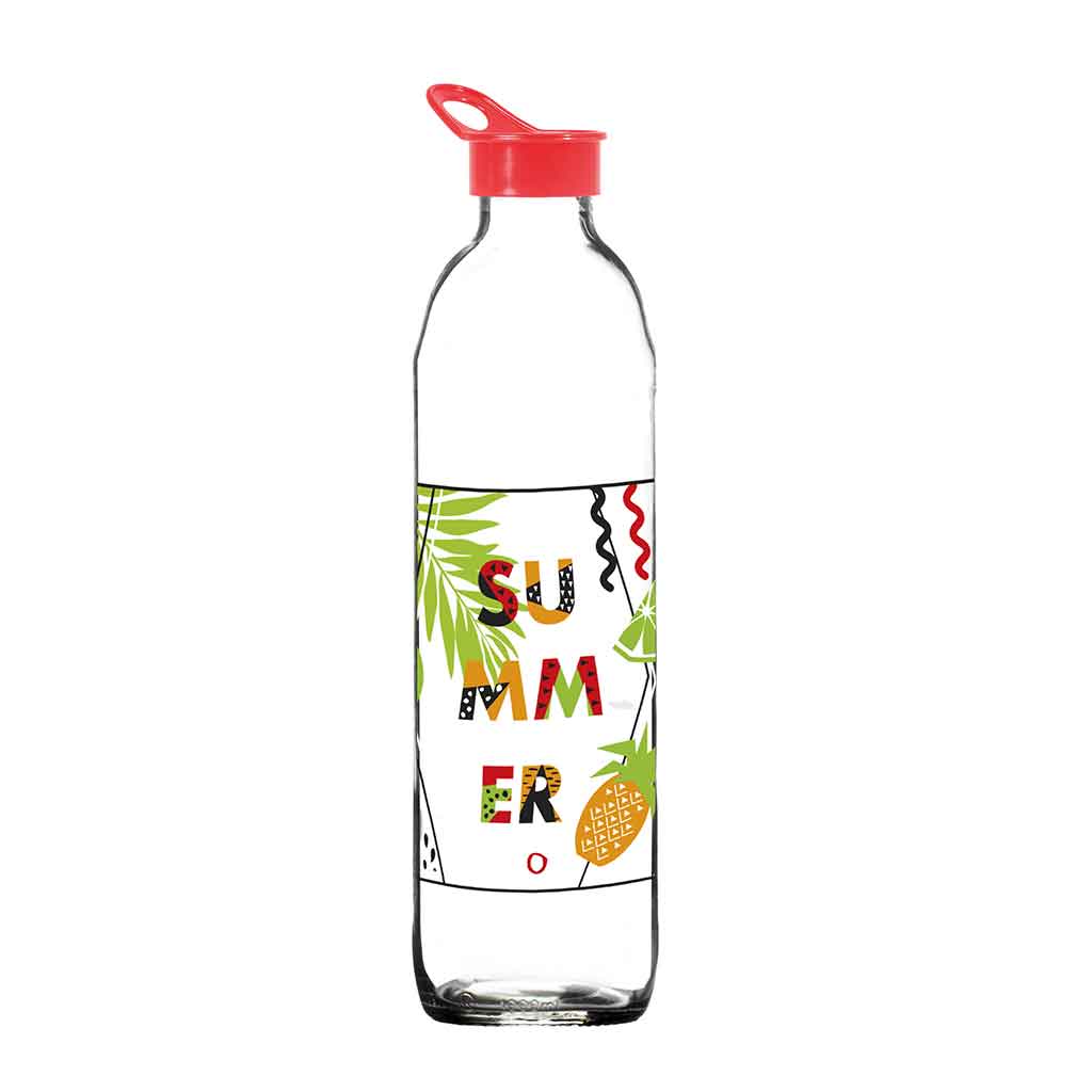 Botella De Vidrio Estampado Summer 34Oz Herevin