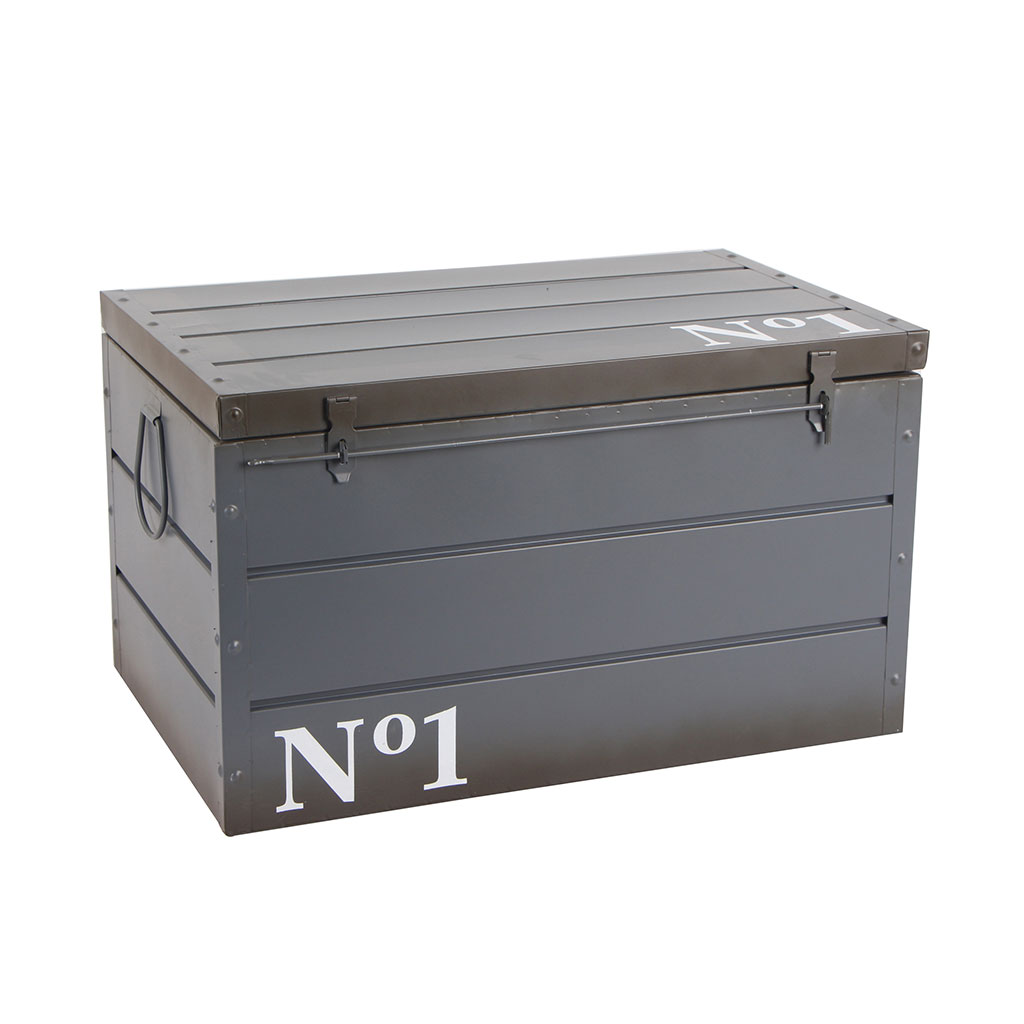 CAJA DE ALMACENAMIENTO GRIS 57X35.5X33CM