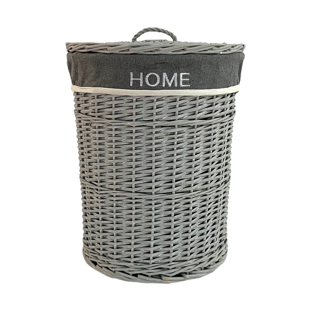 Cesta De Lavandería Con Forro Gris 38x48cm