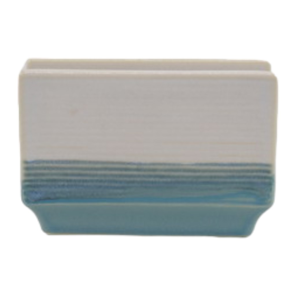 Servilletero Azul De Cerámica 12.5Cm