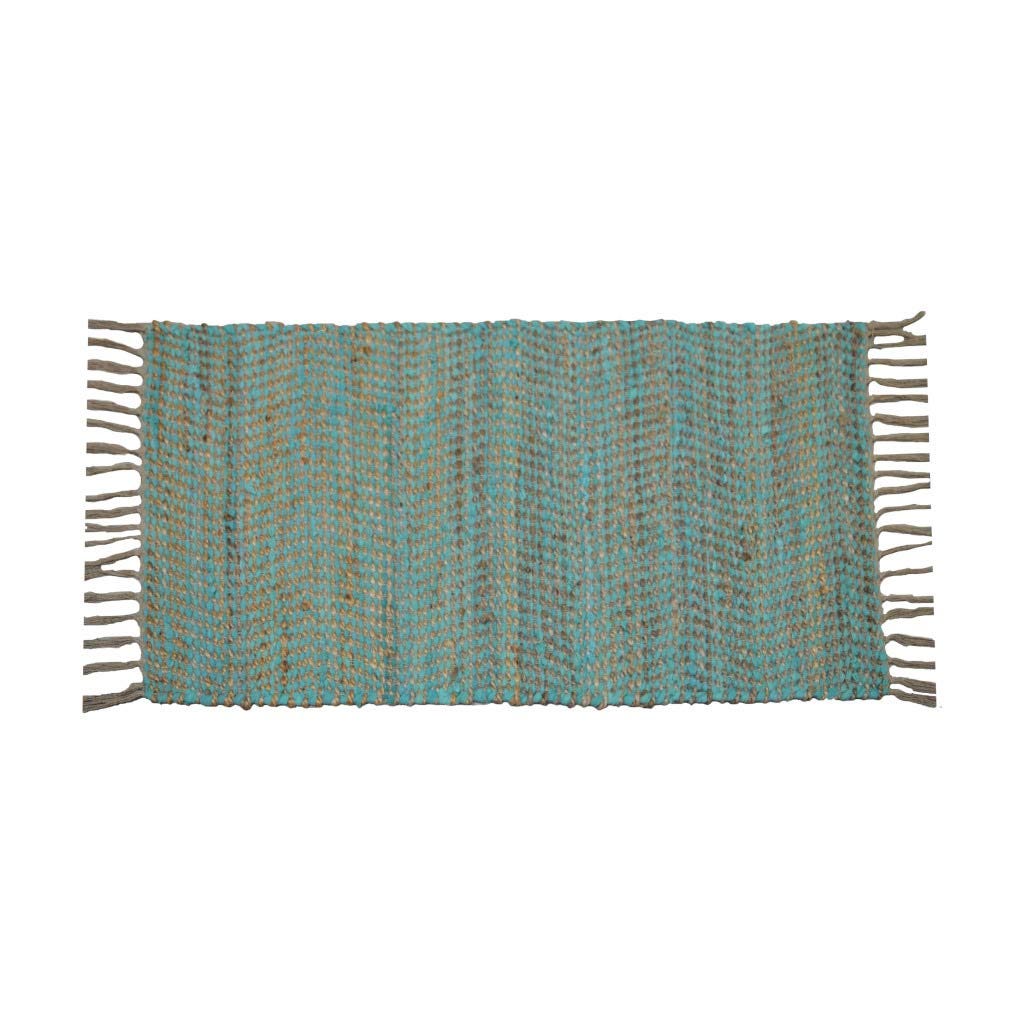 Alfombra Aqua Natural Con Flecos 60X110Cm