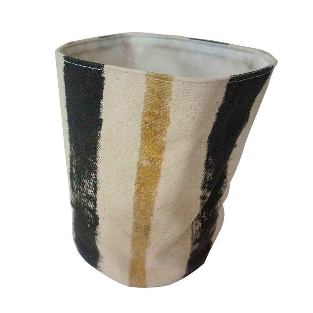 CESTA DE ALGODÓN CON ESTAMPADO RAYADO