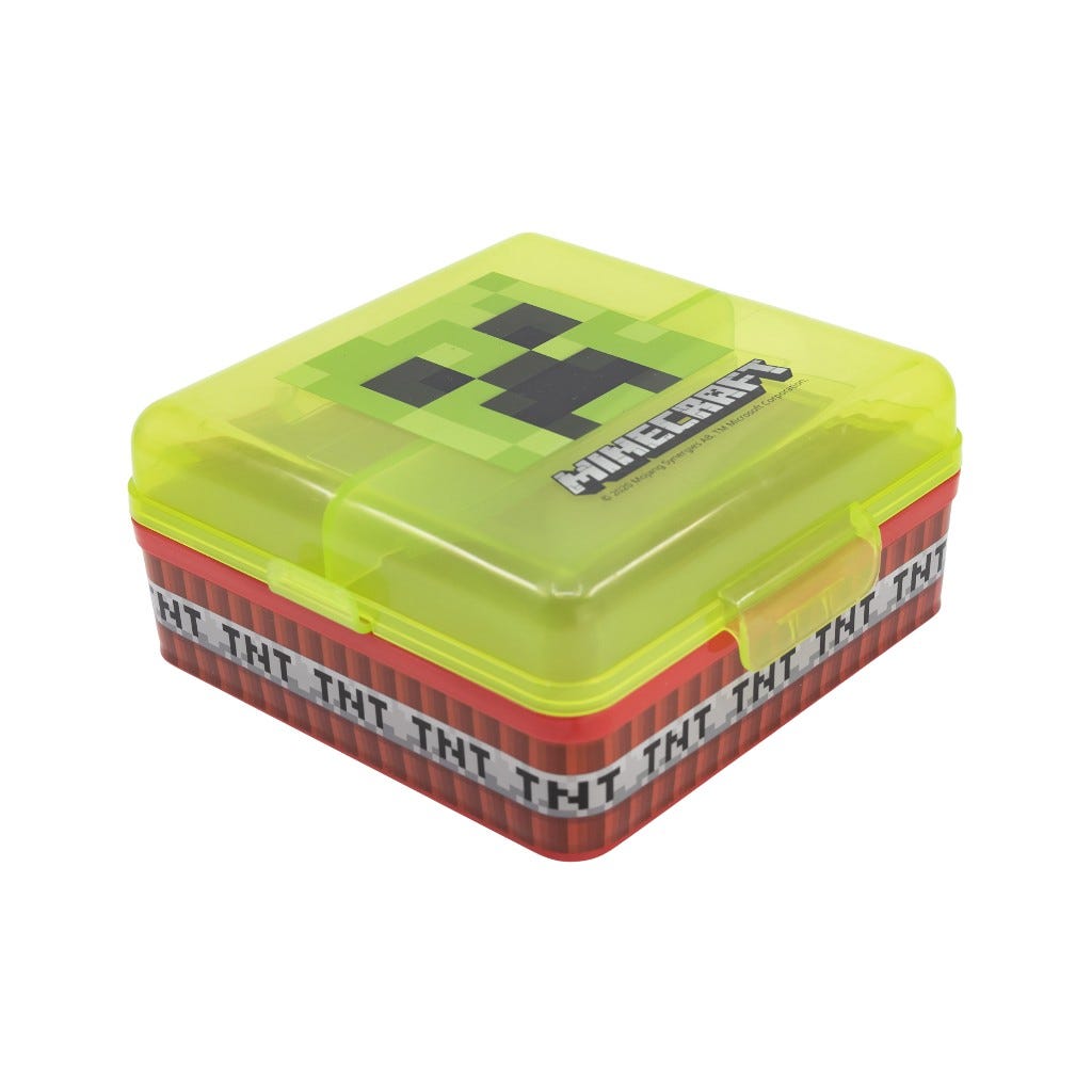 Envase De Sanwich Con Divisiones Minecraft