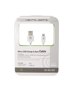Cj Tech Cargador Con Luz Magnética 6pies Blanco Y Plateado