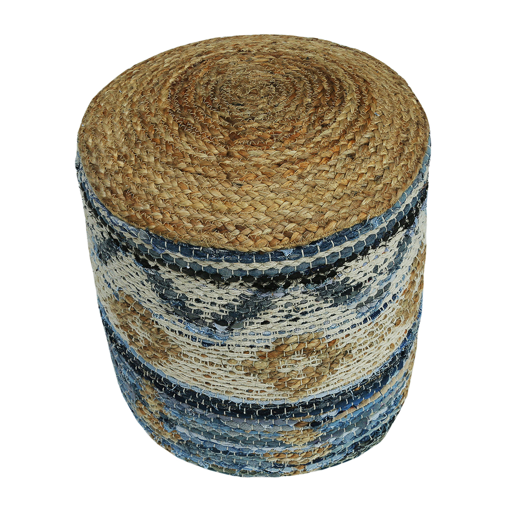 Puf tejido a mano de jute 45X45X45CM