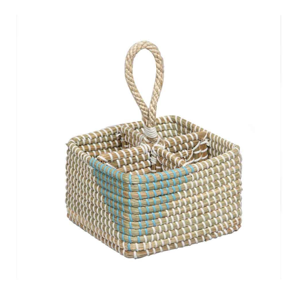 Porta Utensilios Con Detalles Verdes 20x20x27cm