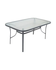 Mesa De Vidrio Templado Satinado Santiago Para Comedor 150X90X70Cm