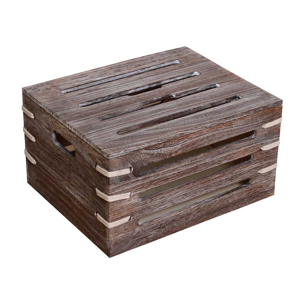 Cesta Marrón con Tapa