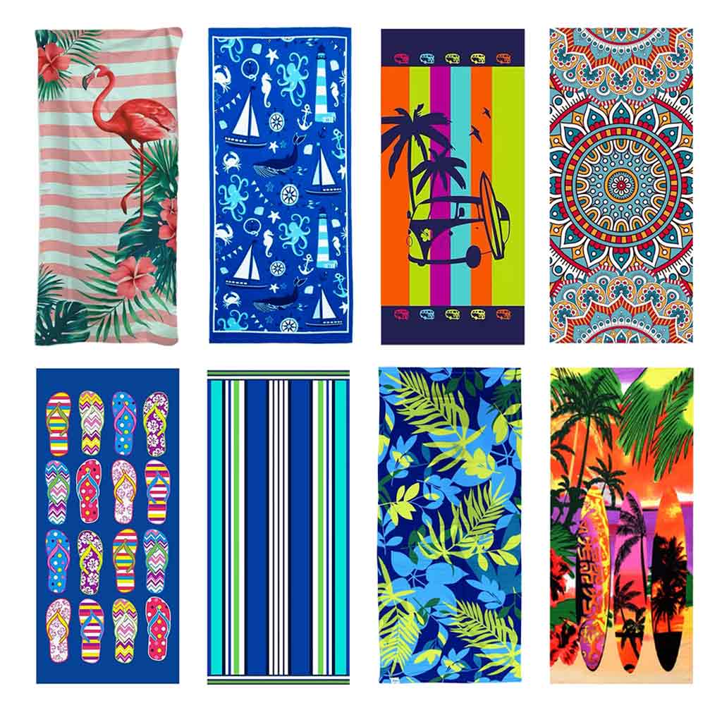 Toalla De Playa Con Diseños Surtidos 70X150Cm