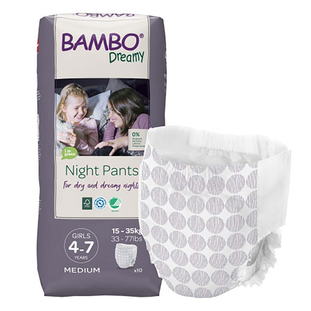 Pantalones de Noche para Niña Dreamy Bambo Nature 10 PCS