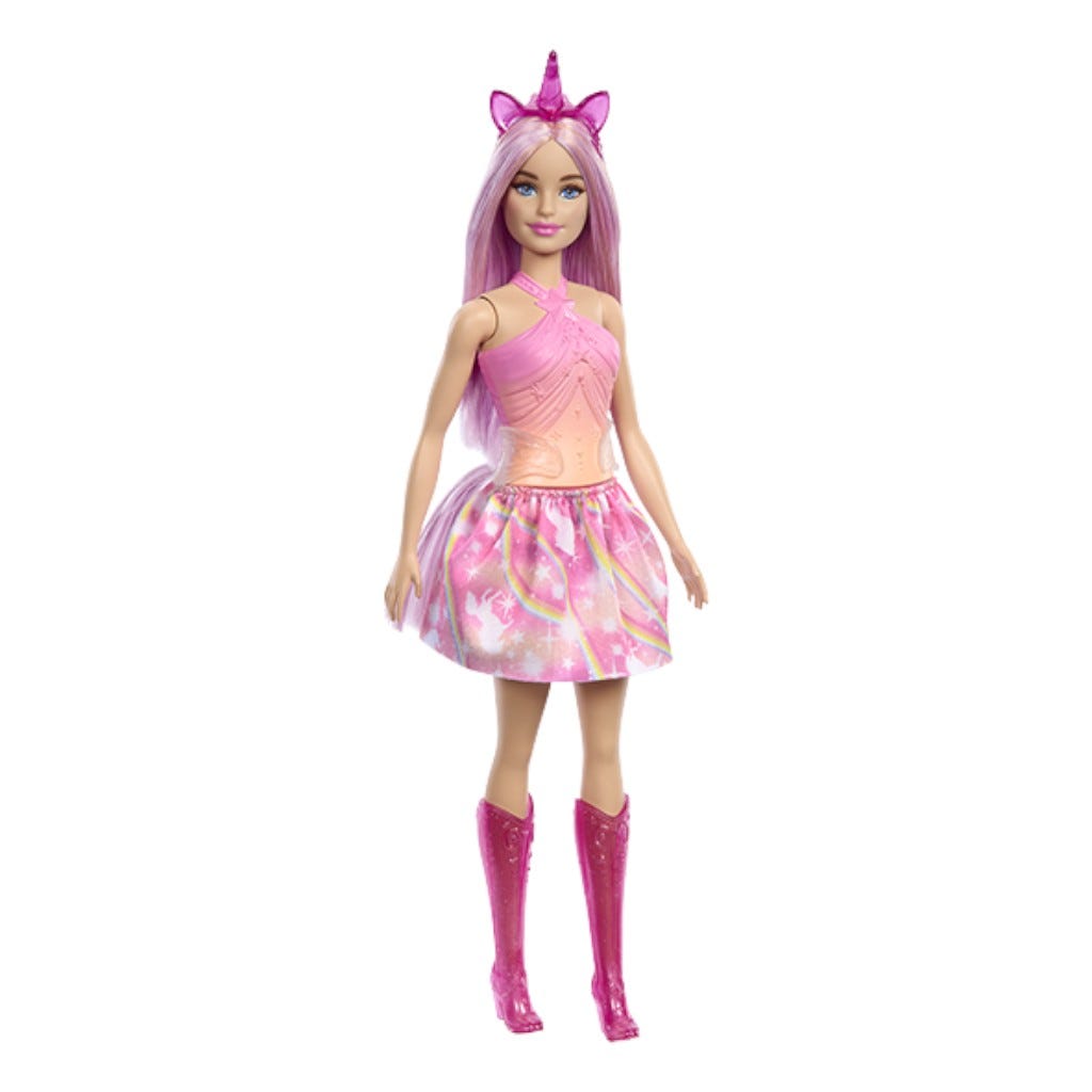 Barbie Unicornio Falda De Ensueño Rosa