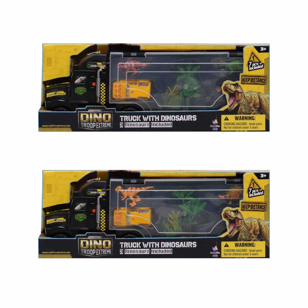 Dino Troop - Camión Maletín Transportador De Dinosaurios Con Accesorios 7Pzs
