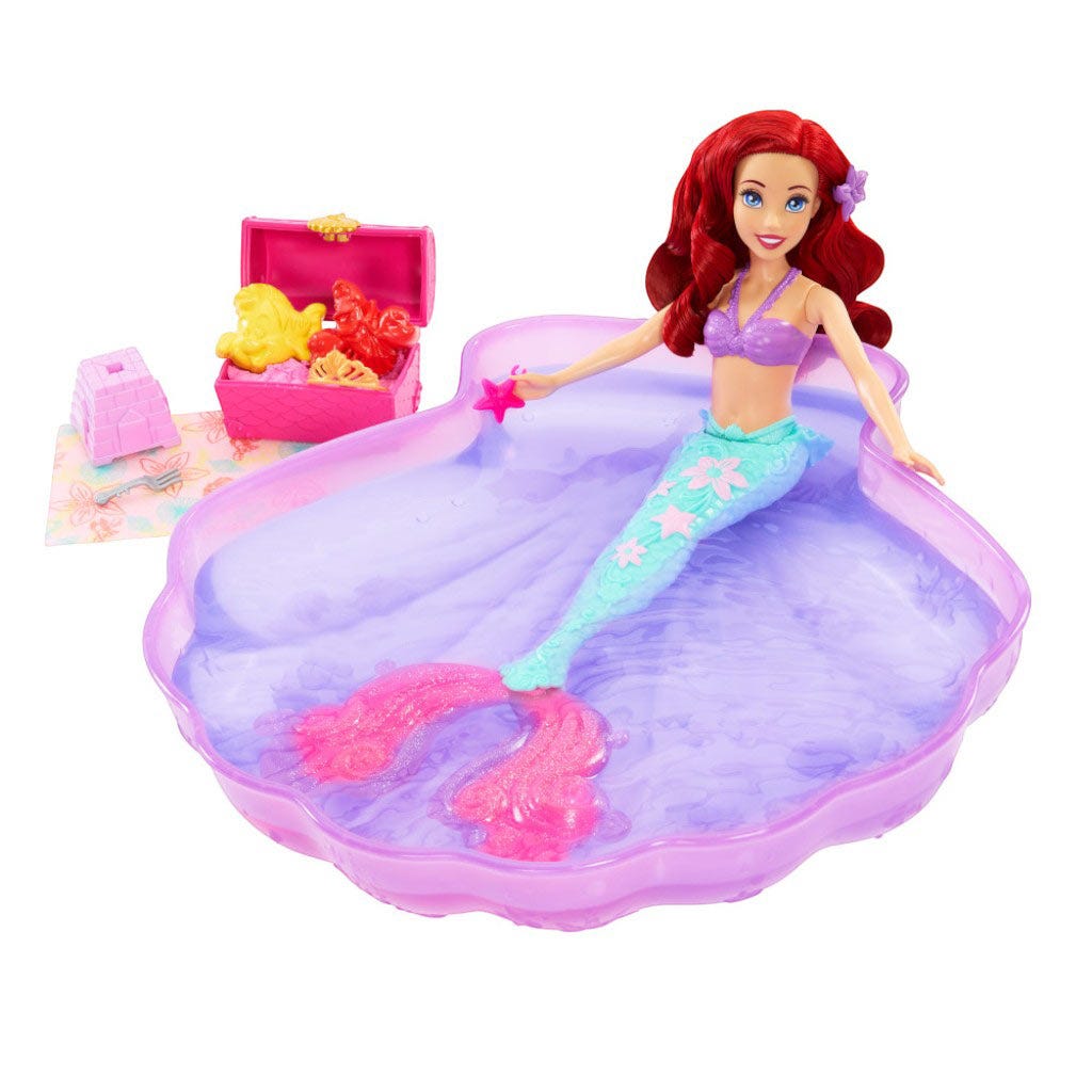 Disney Princess Ariel Agua Y Arena 10 Pzas