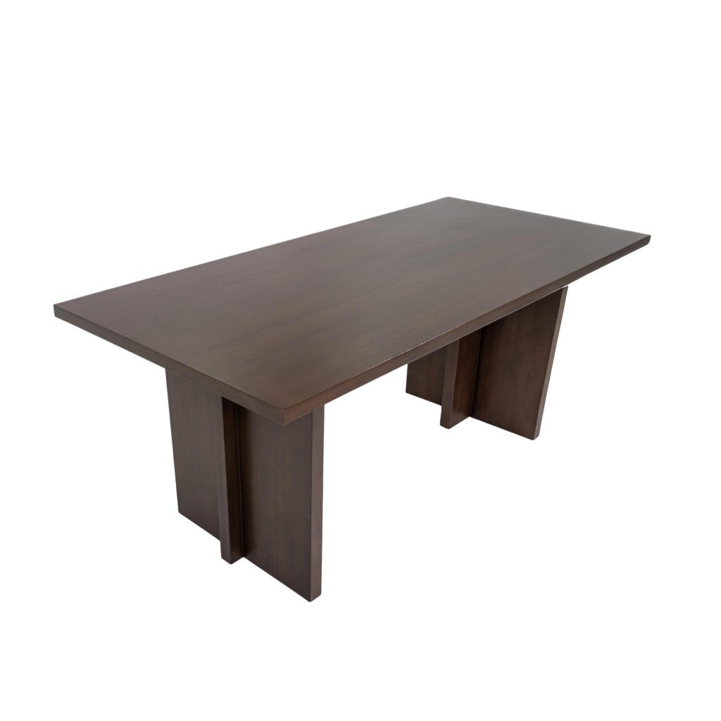 Mesa De Comedor Marrón Oscuro Har 200X100X76Cm