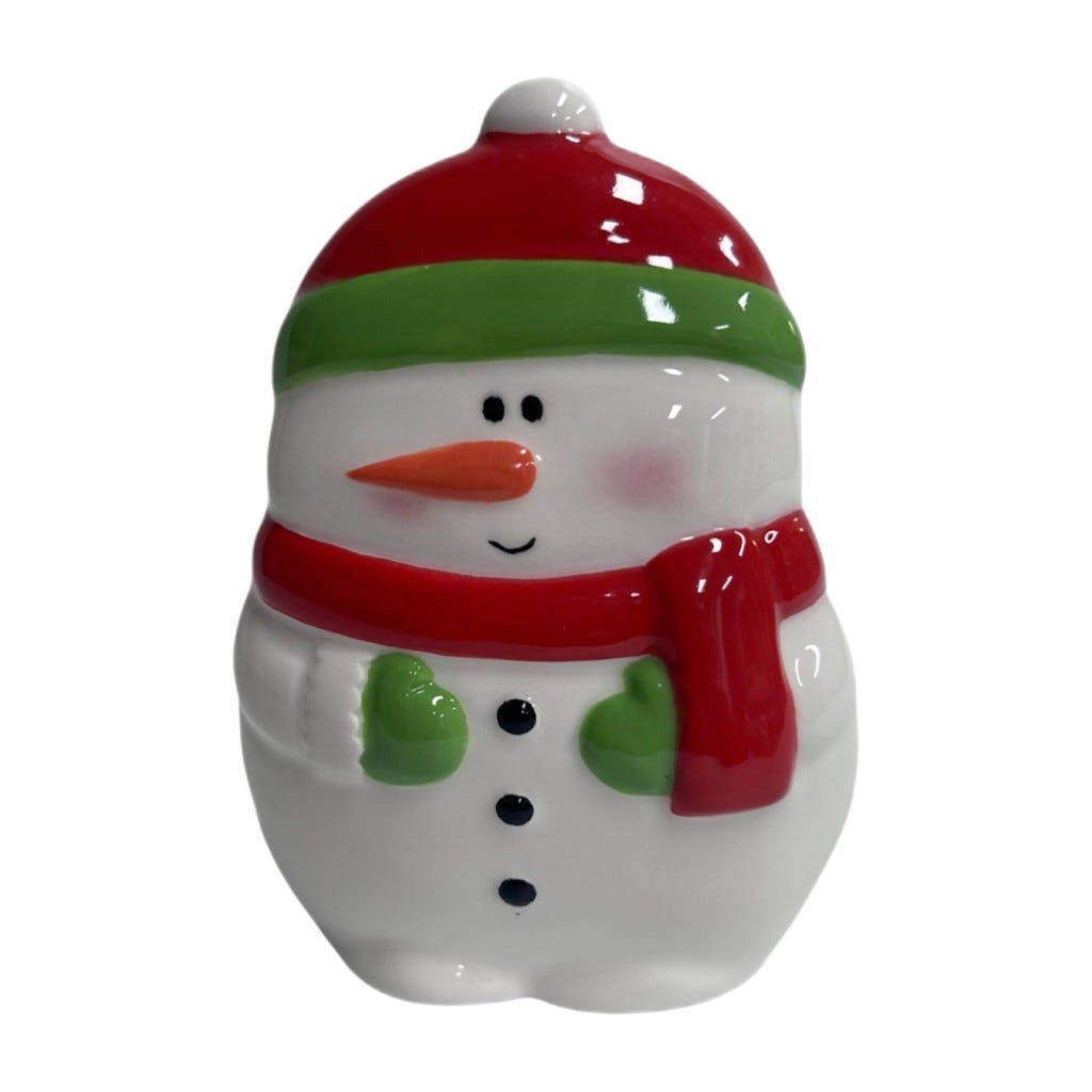 Servilletero Navideño De Snowman 12cm - Aliss