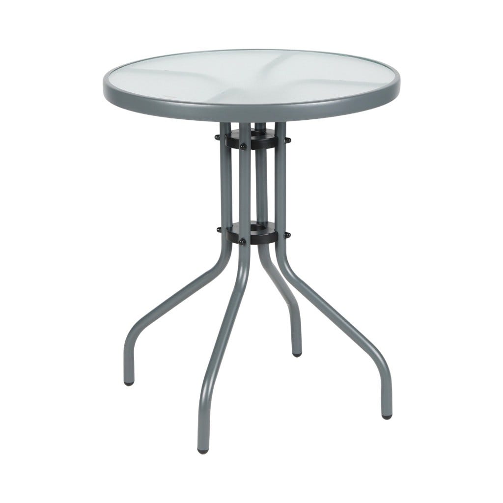 Mesa Redonda De Vidrio Santiago 60X70Cm