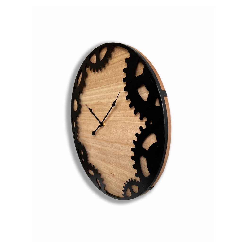 Reloj De Pared Con Diseño De Engranajes 50X4Cm