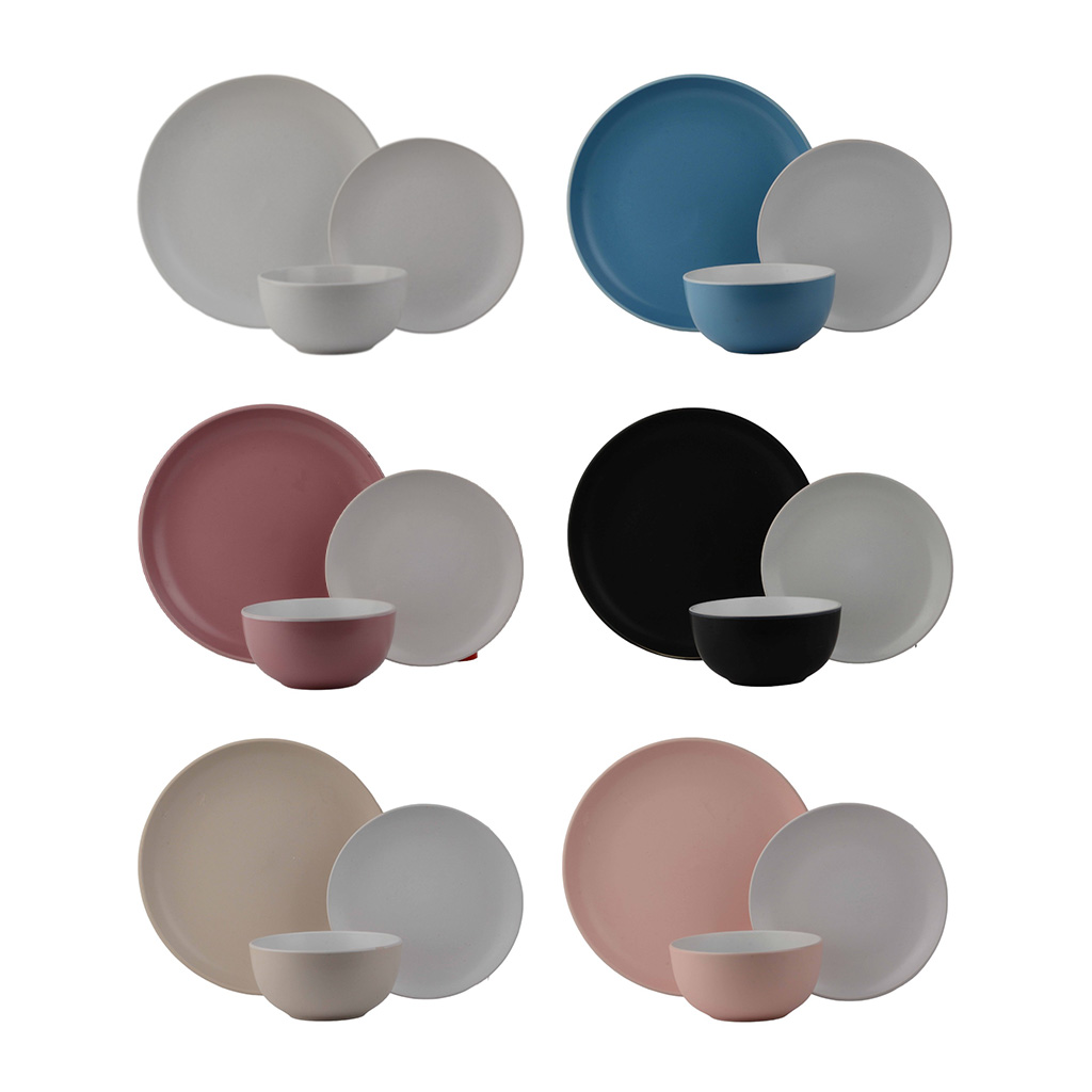 Set De Vajilla De 12 Piezas Colores Surtidas