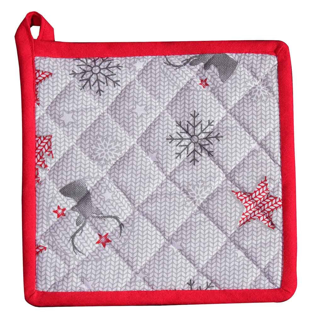 Agarra ollas con estampado navideño 20x20cm