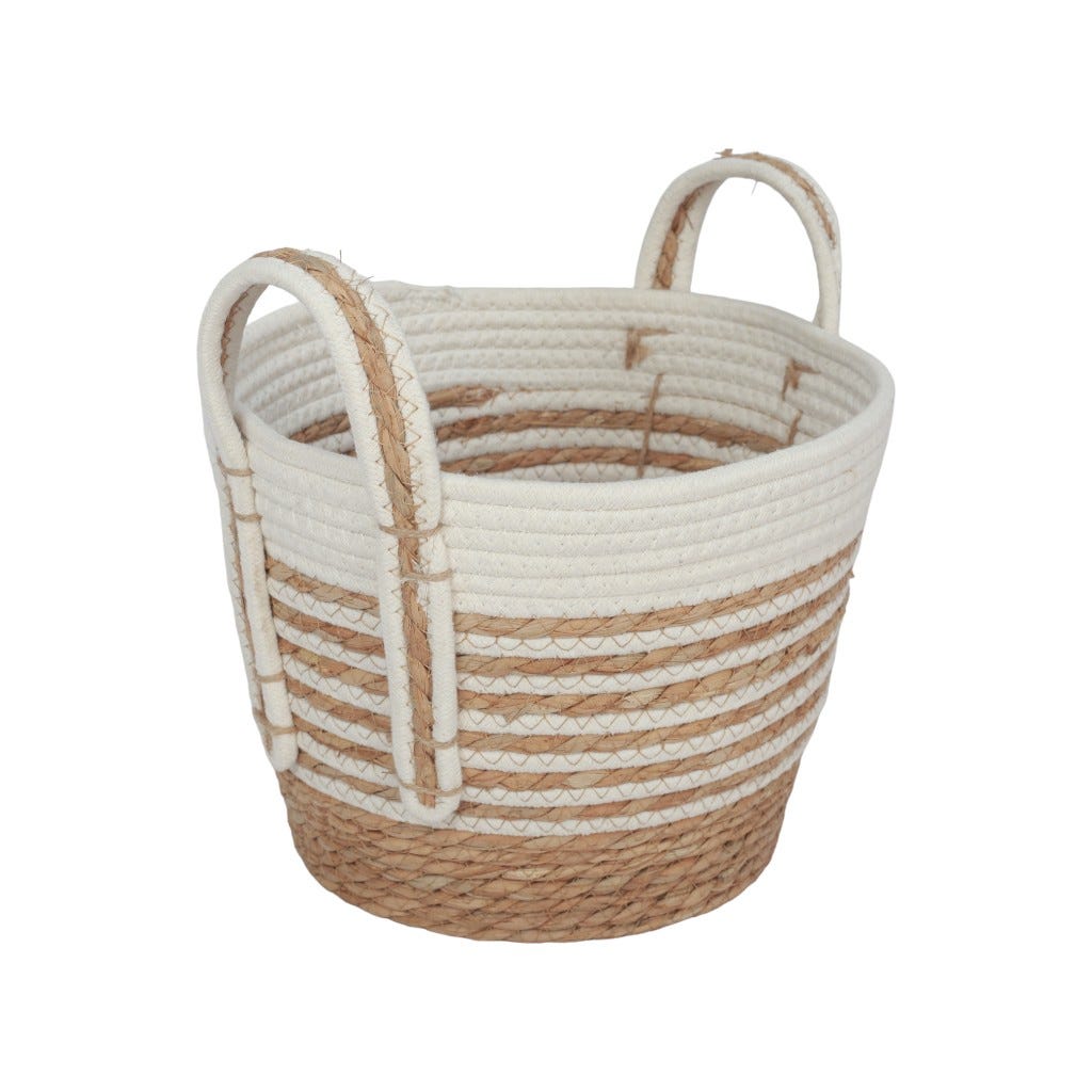Cesta Bicolor Con Asas 33x26cm