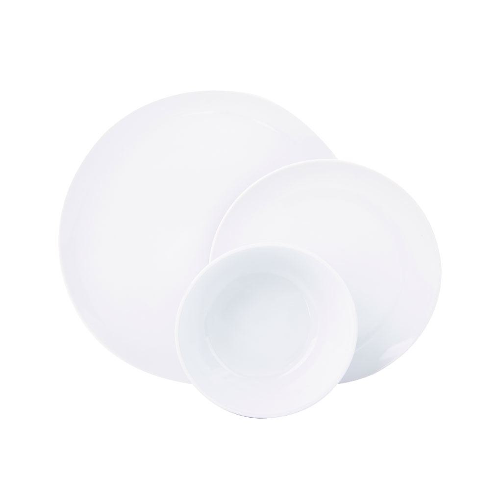 Juego De 12 Vajillas Blanca Panache