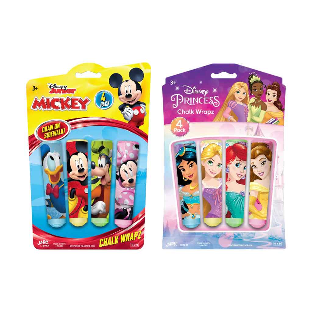 Pack 4 Tizas Para Dibujar En Acera Disney Surtido