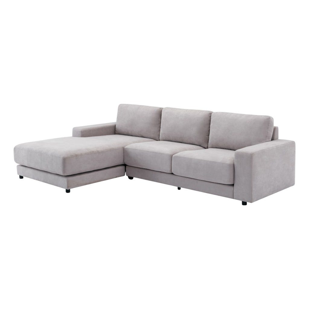 Sof&aacute; Esquinero Modular Izquierdo Gris Oracle 294X180X82Cm