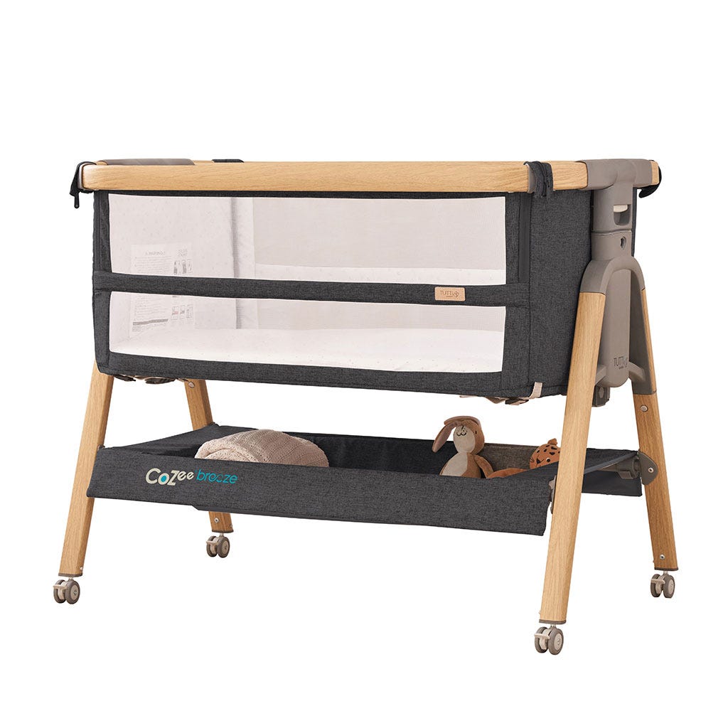 Cuna Colecho Cozee Lite Gris Oscuro Tutti Bambini