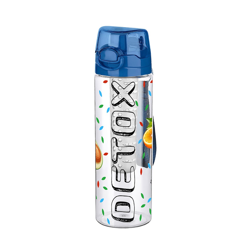 Botella De Agua Con Tapa Azul 700Ml