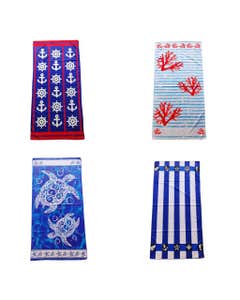 Toalla De Playa Estampado Estilo Marinero Surtido 68X138Cm