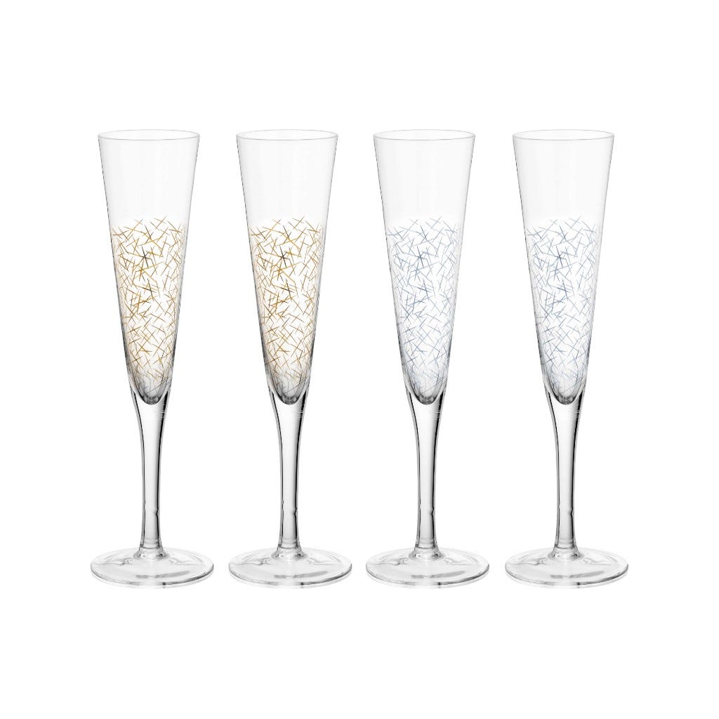Set De 4 Piezas De Copa Champán