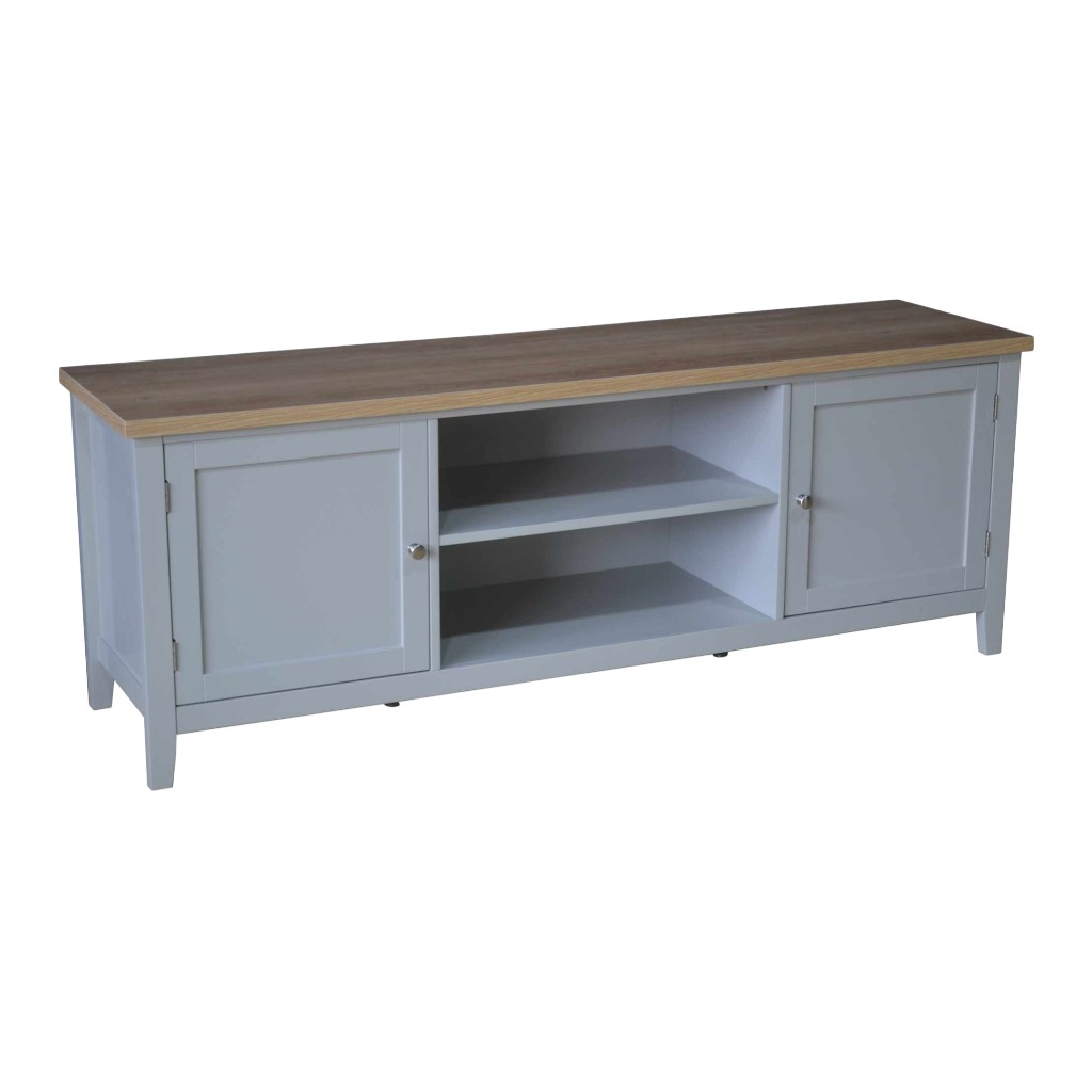 Mueble De Tv Smile Natural/Gris 150X39.5X55Cm