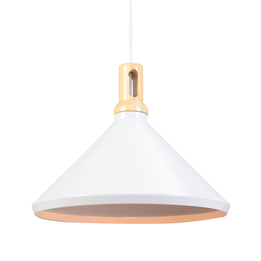 Lámpara Colgante Tipo Vintage En Blanco