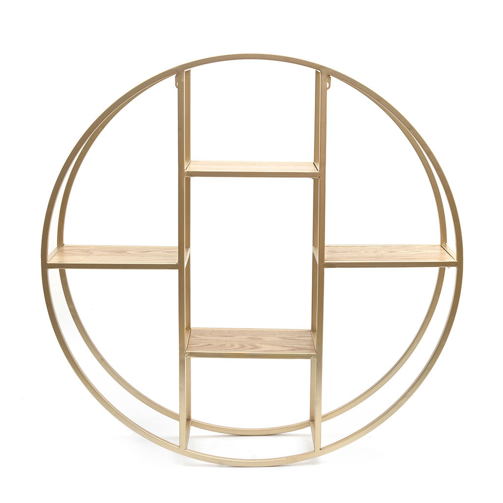 Decorativo Estante de Pared Color Dorado