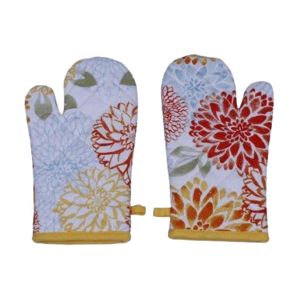 Guante de cocina con estampado de flores primavera