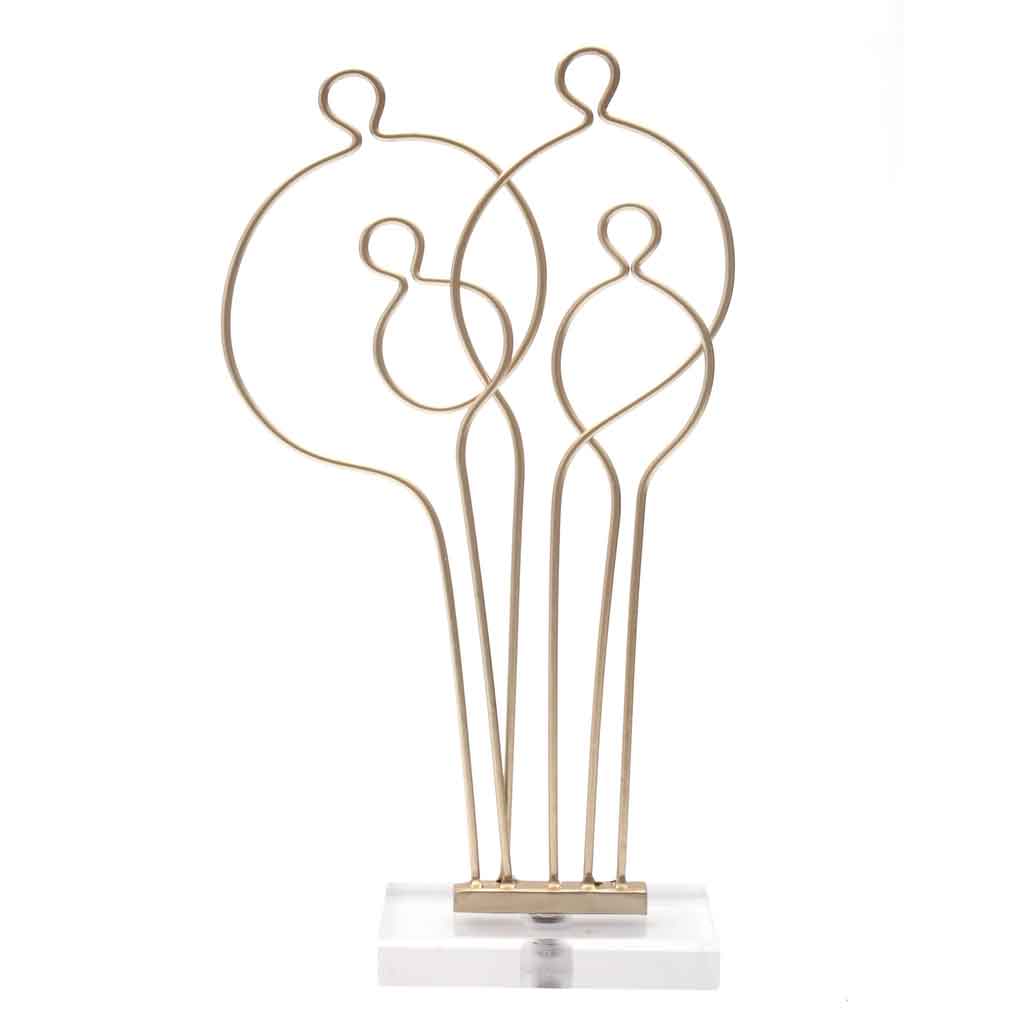 Adorno Abstracto de Metal 20X7.5X35.5CM/8X3X14IN