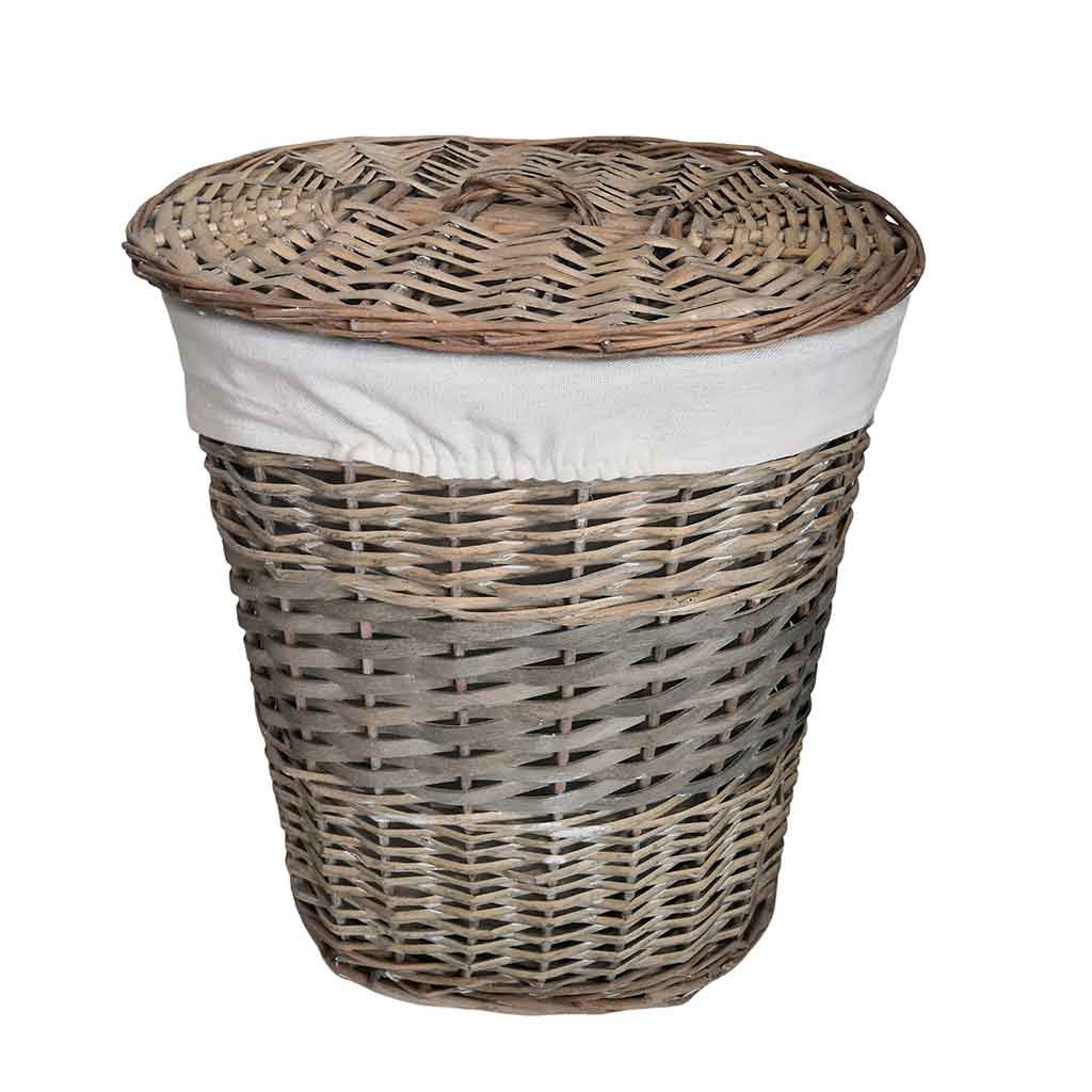 Cesta De Willow Para Ropa Con Tapa 32x22x40cm