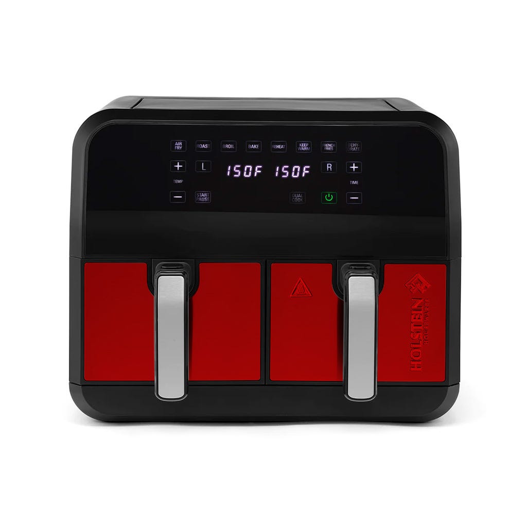 Freidora de aire digital dos compartimentos 8QT Holstein