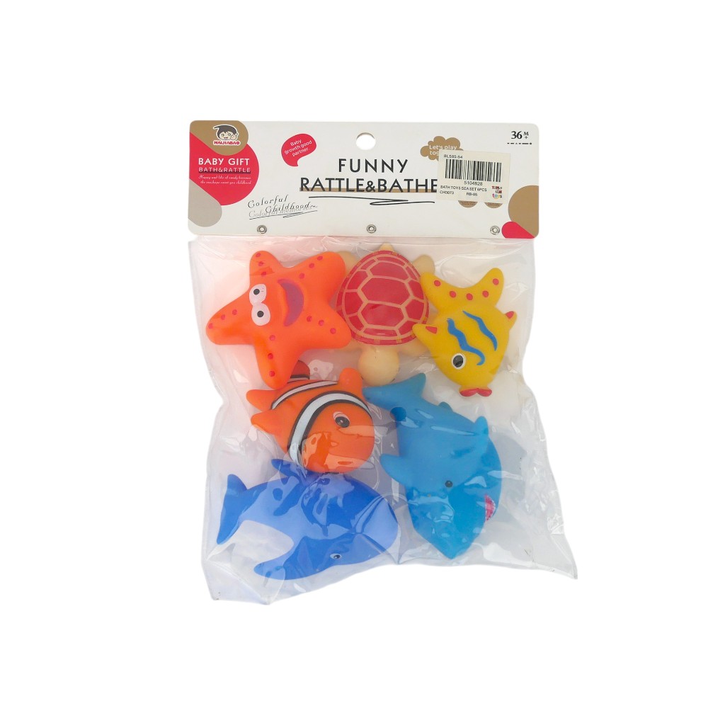 Juguetes Para Baño De Juego De Mar De 6Pzs
