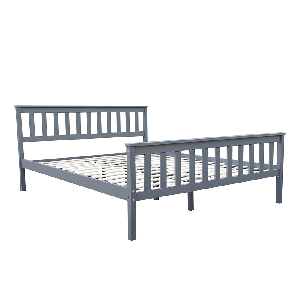 Estructura de cama gris Queen Hanna 215.5X161.5X91CM