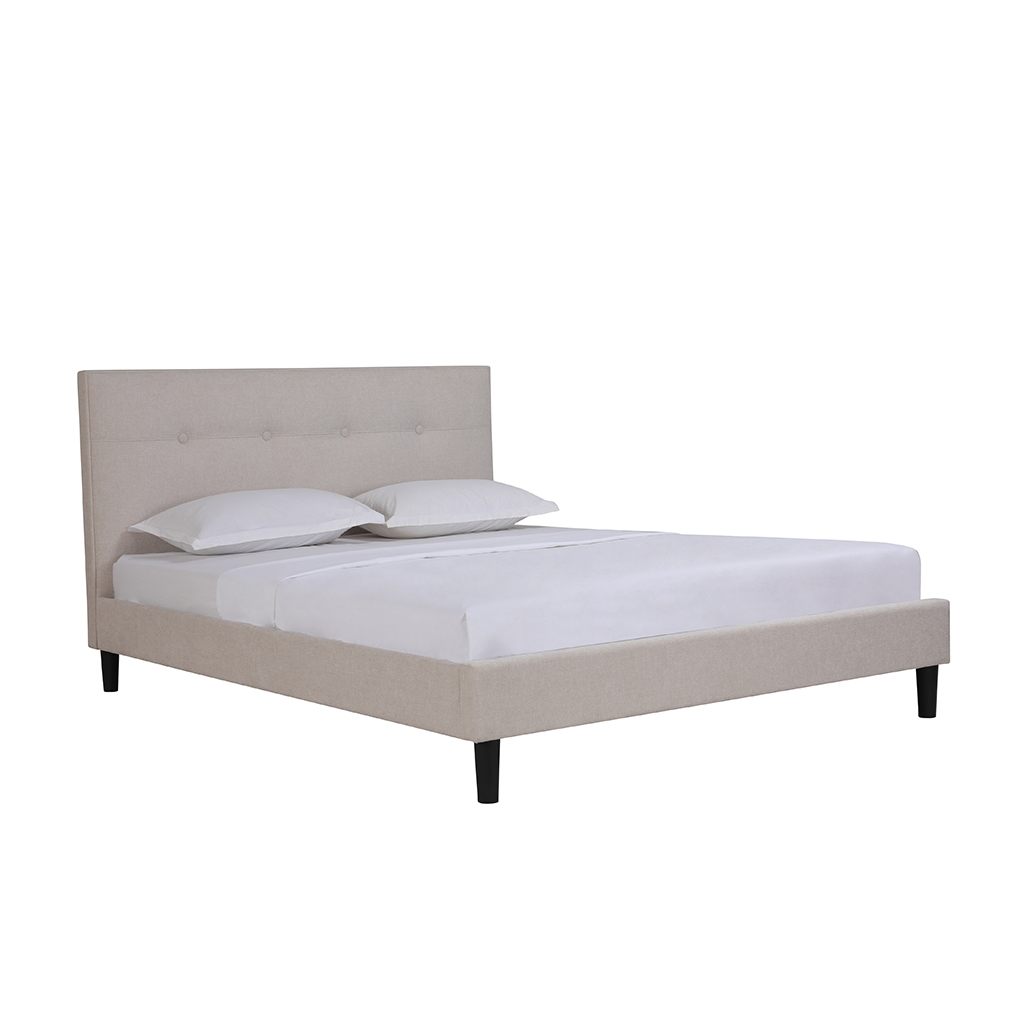 Cama Justine Queen Beige 220X161.5X105Cm