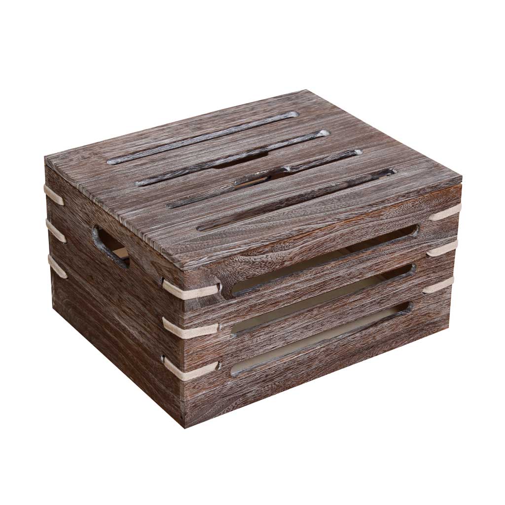 Cesta Marrón con Tapa 