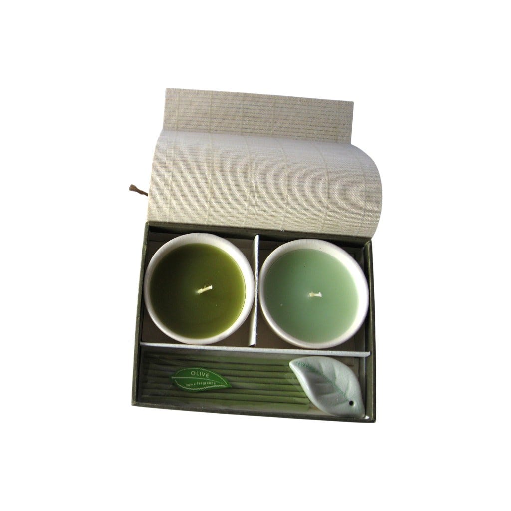 Set De Regalo Velas E Incienso Olivo