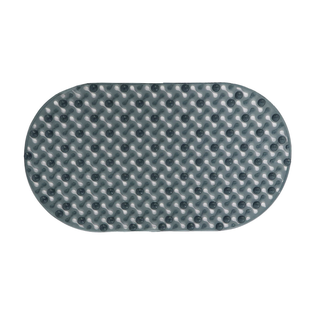 Alfombra antideslizante gris claro para baño