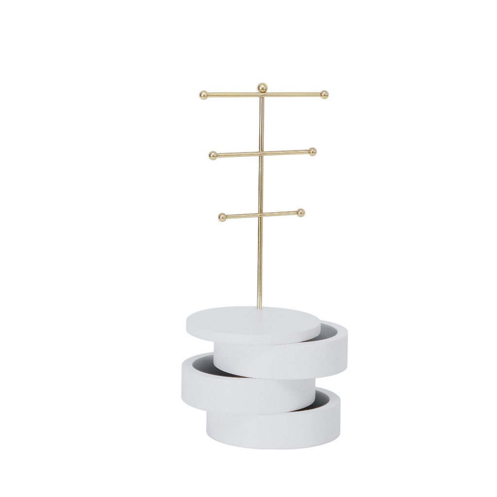 Organizador De Joyas Blanco 12X12X31Cm