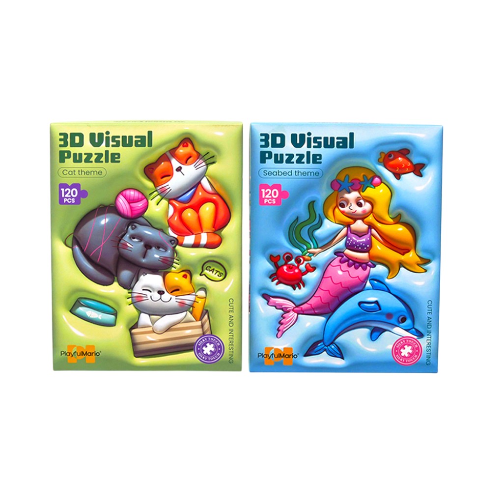 Rompecabezas 3D Sirena Y Gato 120 Pzas Surtido